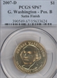 2007-D $1 G. Washington - Pos. B Satin Finish SP67