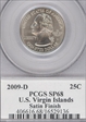 2009-D 25C U.S. Virgin Islands Satin Finish SP68