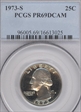 1973-S 25C PR69DCAM