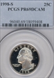 1998-S 25C PR69DCAM