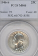 1946-S 25C MS66