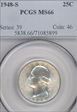 1948-S 25C MS66
