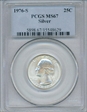 1976-S 25C Silver MS67
