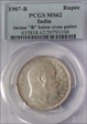 1907-B Rupee SW-7.37 Prid-203 MS62