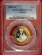 2000-W $10 Library of Congress Bimetallic PR69DCAM