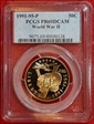 1991-95-P 50C World War II PR69DCAM