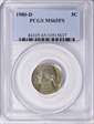 1980-D 5C MS65FS