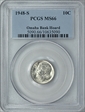 1948-S 10C MS66