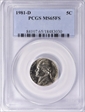 1981-D 5C MS65FS