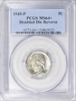 1945-P 5C Doubled Die Reverse MS64+