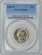 1960-D 5C MS66