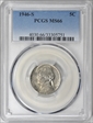 1946-S 5C MS66