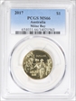 2017 $1 Milne Bay MS66