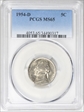 1954-D 5C MS65
