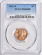 1941-D 1C MS66RD
