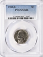 1982-D 5C MS66