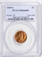 1939-S 1C MS66RD