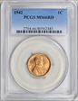 1942 1C MS66RD