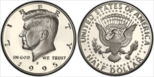 1995-S 50C Silver PR70DCAM