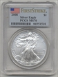 2008 $1 Silver Eagle First Strike MS70
