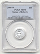 2008-W $10 Burnished St. of Liberty SP70