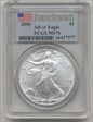 2006 $1 Silver Eagle First Strike MS70