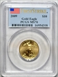 2009 $10 Gold Eagle First Strike MS70