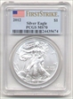 2012 $1 Silver Eagle First Strike MS70