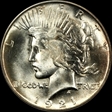 1921 $1 High Relief, Peace MS65