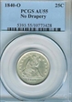 1840-O 25C No Drapery AU55