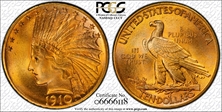 1910 $10 MS66+