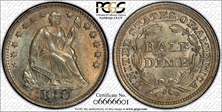1858 H10C Over Inverted Date MS64