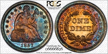 1857 10C PR66