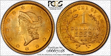 1853 G$1 MS65