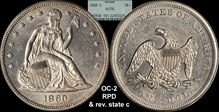1860-O $1 AU58