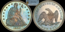1864 $1 PR64