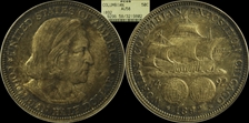 1892 50C Columbian AU58