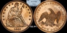 1842 $1 PR62