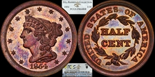1854 1/2C PR64RB