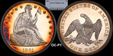 1861 $1 PR63CAM