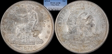1874-S T$1 Chopmarked AU58