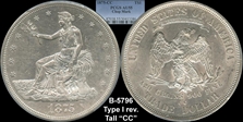 1875-CC T$1 Chopmarked AU55