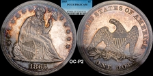 1865 $1 PR63CAM