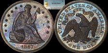 1867 $1 PR64