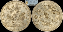 1877-S T$1 Chopmarked AU53