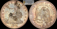 1874 T$1 Chopmarked N1