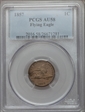 1857 1C Flying Eagle AU58