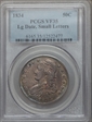 1834 50C Large Date, Small Letters VF35