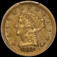 1843-D $2.50 Large D AU53