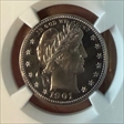 1901 quarter dollar Barber Proof 65